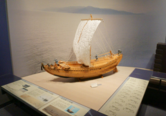北前船（弁才船）の模型